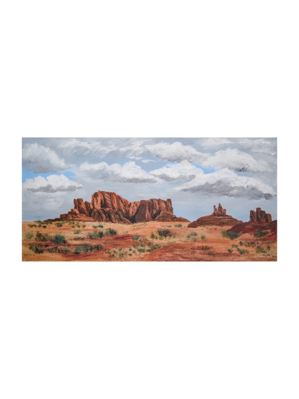 ANCIENT CASTLES MADE OF SAND II - original acrylic painting on canvas